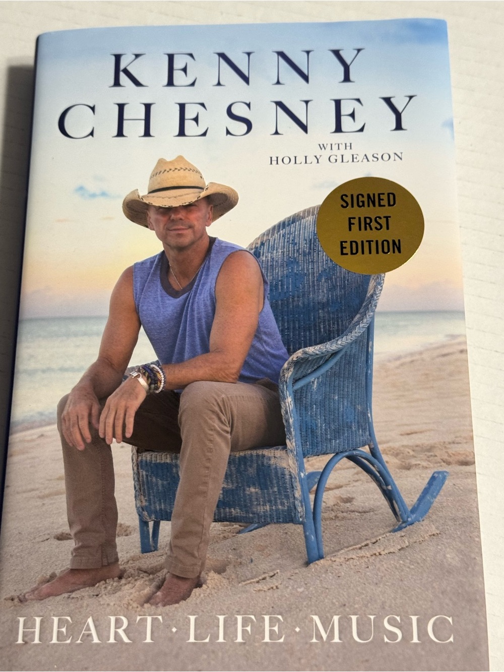 Kenny Chesney Autograph Signed Book Heart Life Music from Book Tour 1st Edition